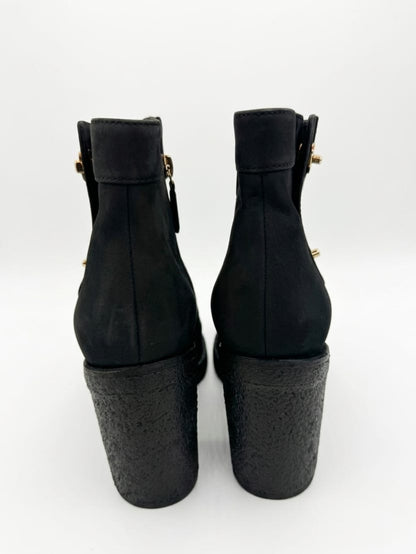Suede CC Turnlock Ankle Boots