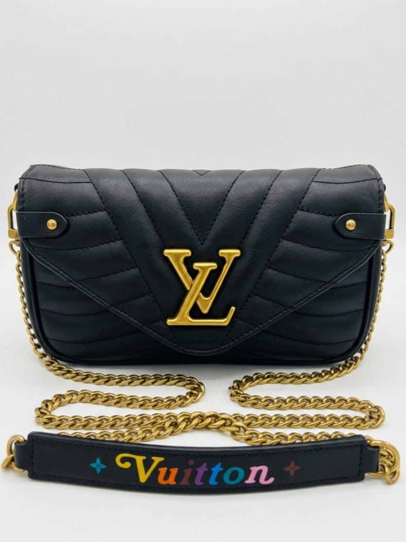 New Wave Chain Cross Body Bag Pochette Size