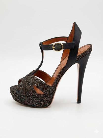 Tess Lurex Basket Platform Sandals