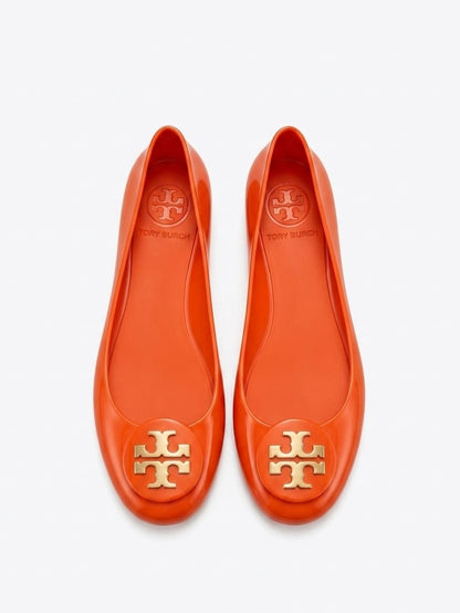 Reva jelly flats in bright orange
