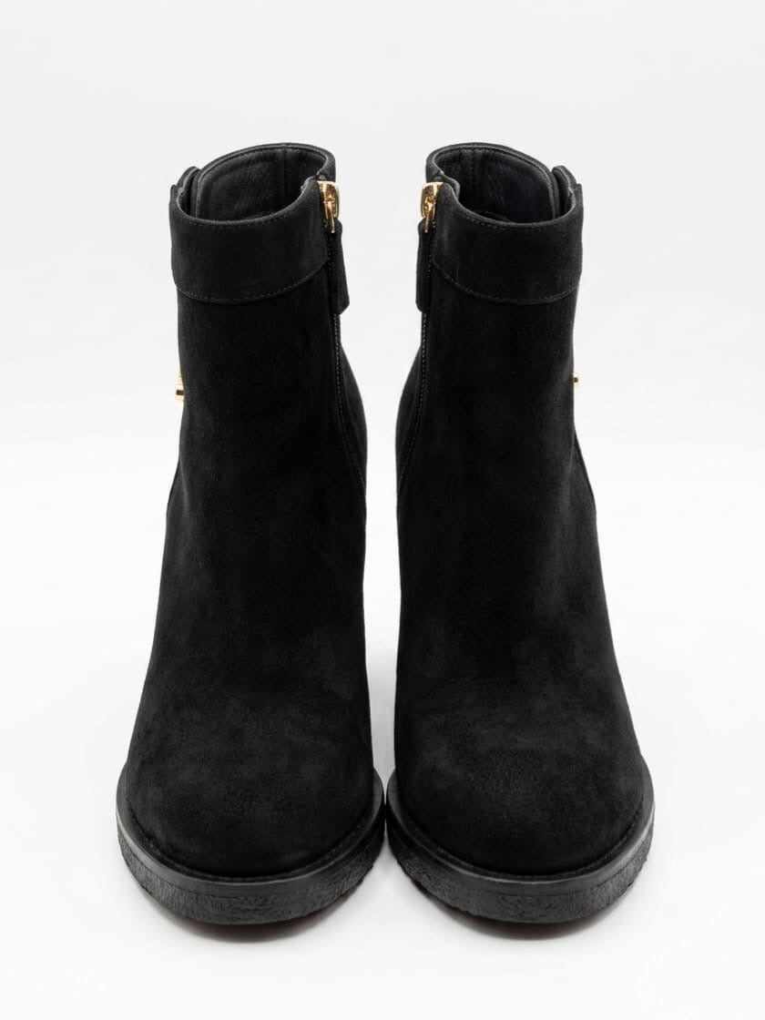 Suede CC Turnlock Ankle Boots