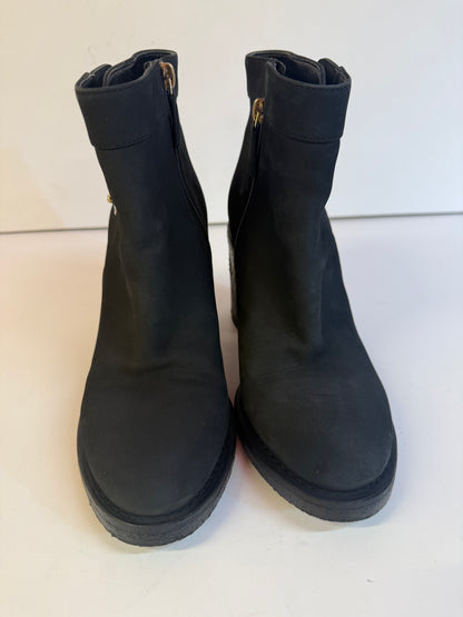 Black suede ankle boots