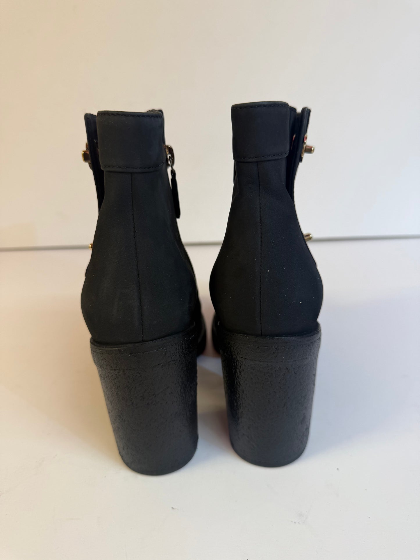 Black suede ankle boots