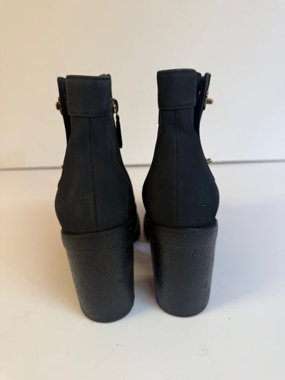 Black suede ankle boots