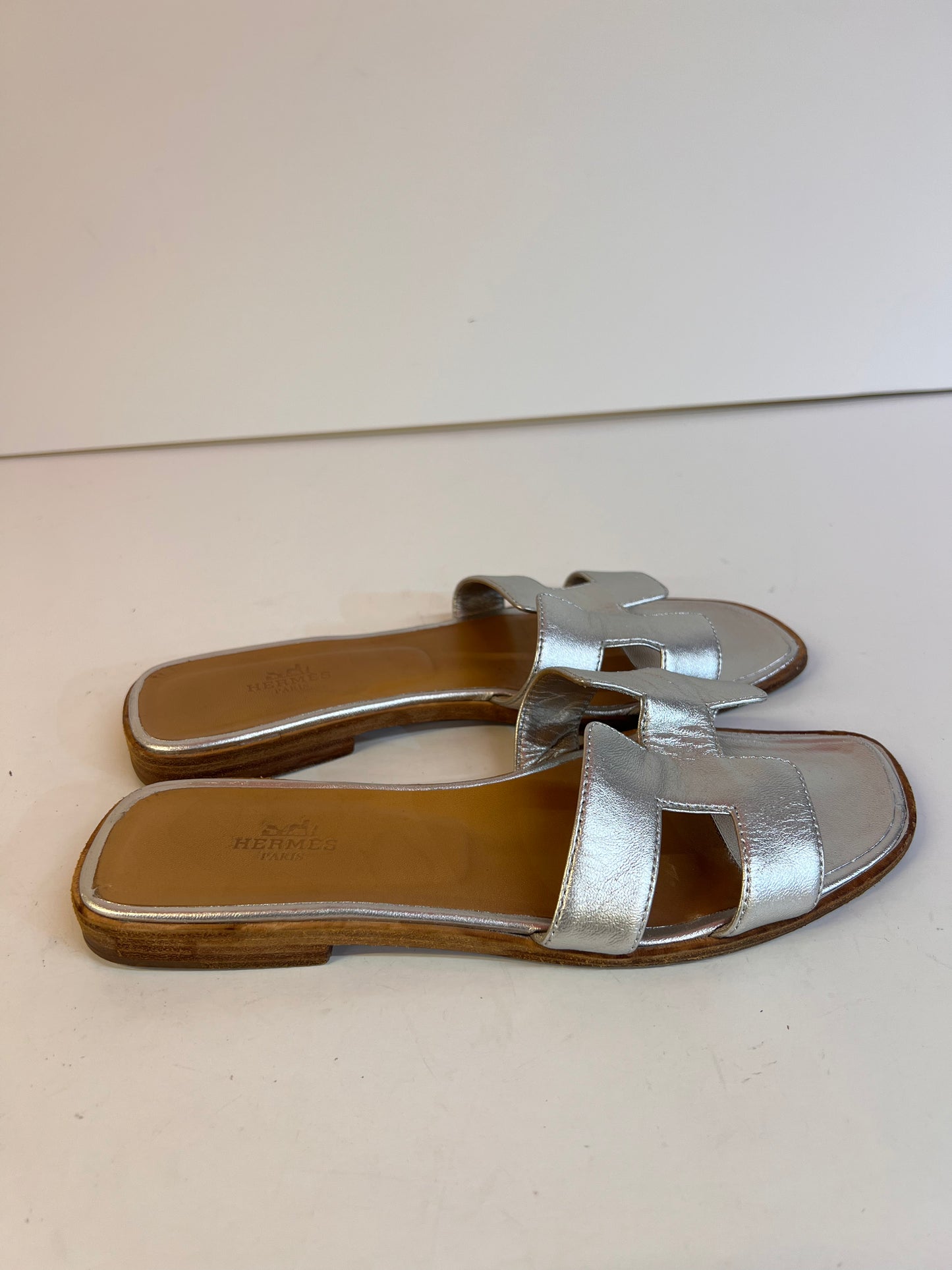 Oran silver metallic sandals