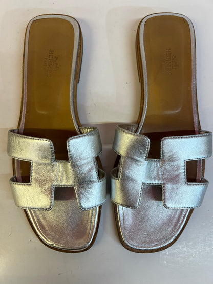 Oran silver metallic sandals
