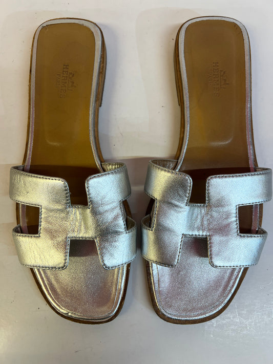 Oran silver metallic sandals