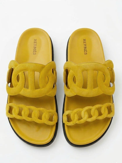 Extra Mules Suede Yellow