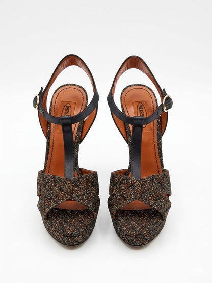 Tess Lurex Basket Platform Sandals
