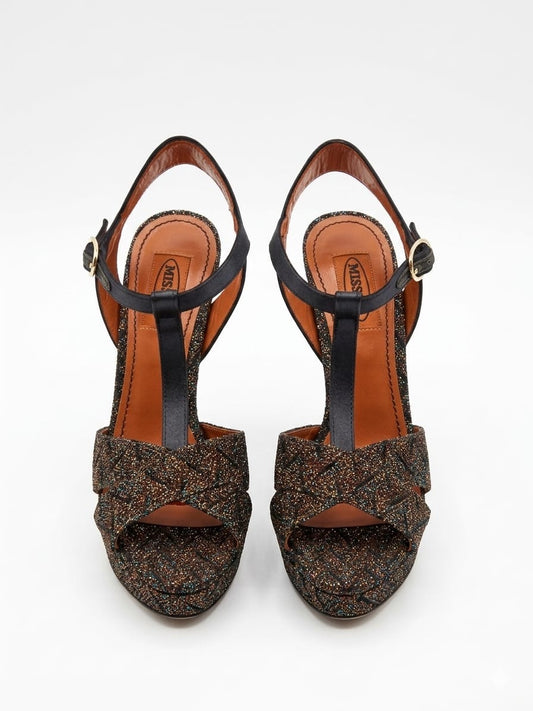 Tess Lurex Basket Platform Sandals